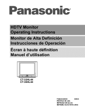 Panasonic CT32HL44J CT32HL44 User Guide