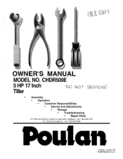 Poulan CHDR500E User Manual