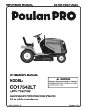 Poulan CO17542LT User Manual