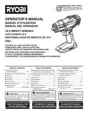 Ryobi P1811 User Manual