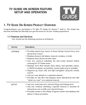 Sanyo DP32649 TV Guide Manual