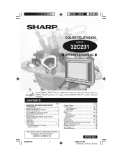 Sharp 32C231 32C231 Operation Manual