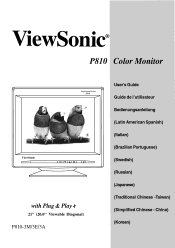 ViewSonic P810 User Guide