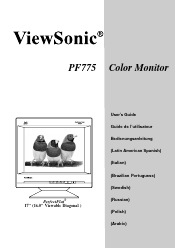 ViewSonic PF775 User Manual