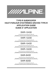 Alpine SWR-843D Owner's Manual