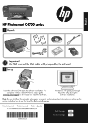 HP Photosmart C4700 Reference Guide
