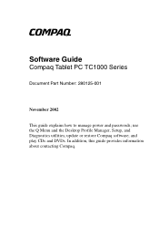 HP TC1000 Software Guide