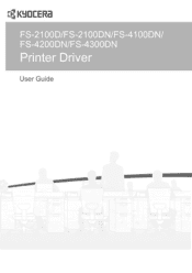 Kyocera ECOSYS FS-2100DN FS-2100DN/4100DN/4200DN/4300DN Driver Guide Rev-15.12 2012.10