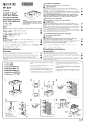 Kyocera FS-C2026MFP PF-530 Installation Instructions Rev-1