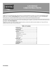 Maytag MGR7665WB Owners Manual