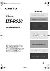 Onkyo HT-R520 Owner Manual