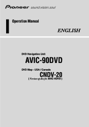 Pioneer 90DVD Owner's Manual