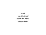 Ryobi BS903 Repair Sheet