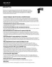 Sony HDR-GW77V Marketing Specifications (Blue model)