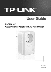 TP-Link TL-PA2010PKIT TL-PA2010PKIT V1 User Guide