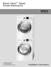 Bosch WTVC5330US Installation Instructions