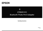 Epson PictureMate User Manual - Bluetooth Photo Print Adapter
