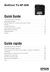 Epson WorkForce Pro WP-4540 Quick Guide