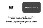 HP 512n HP Pavilion Desktop PC - (English) Format Blank CDs and DVDs Before Recording Data to Them 5990-4868