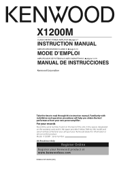 Kenwood X1200M Owner's Manual (pdf)