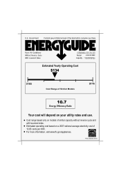 LG LW1813ER Additional Link - Energy Guide