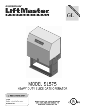 LiftMaster SL575 SL575 Manual
