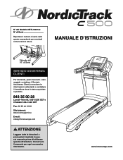 NordicTrack C500 Treadmill Italian Manual