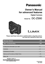 Panasonic DC-ZS80 Advanced Owners Manual