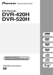 Pioneer DVR-520H-S Owner's Manual