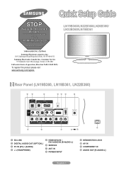 Samsung LN26B360 Quick Guide (ENGLISH)