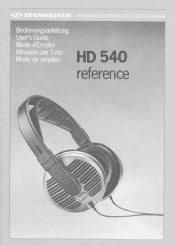 Sennheiser HD 540 reference Instructions for Use