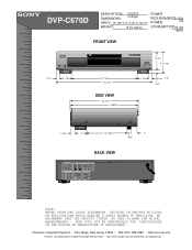 Sony DVP-C670D Dimensions Diagram