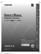 Toshiba 65H14 Owners Manual