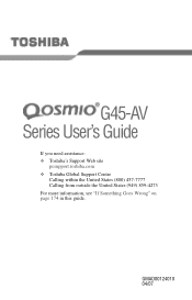 Toshiba Qosmio G45-AV680 User Guide