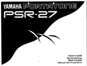Yamaha PSR-27 Owner's Manual (image)