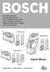 Bosch MFQ2100 Use and Care Guide