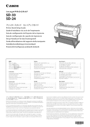 Canon imagePROGRAF TA-20 SD-33 SD-24 Printer Stand Setup Guide