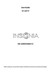 Insignia NS-50D550NA15 User Manual (English)