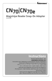 Intermec 70 CN70, CN70e Magstripe Reader Snap-On Adapter Instructions