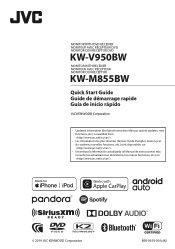 JVC KW-M855BW Quick Start Guide