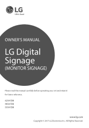 LG 49SH7DB Owners Manual