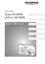 Olympus 225465 Stylus 410 Digital Basic Manual (English)