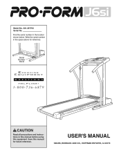 ProForm J6si Treadmill English Manual