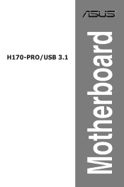 Asus H170-PRO/USB 3.1 H170-PROUSB 31 Users manual English