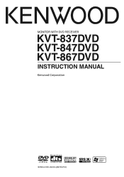 Kenwood KVT-847DVD User Manual