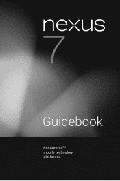 Asus Nexus 7 Nexus 7 GuideBook E-manual
