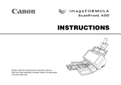 Canon imageFORMULA ScanFront 400 Instruction Manual
