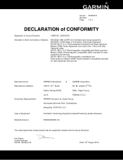Garmin Forerunner 410 Declaration of Conformity