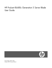 HP BL680c ProLiant BL680c Generation 5 Server Blade User Guide