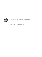 HP ProDesk 400 G5 Micro Maintenance and Service Guide